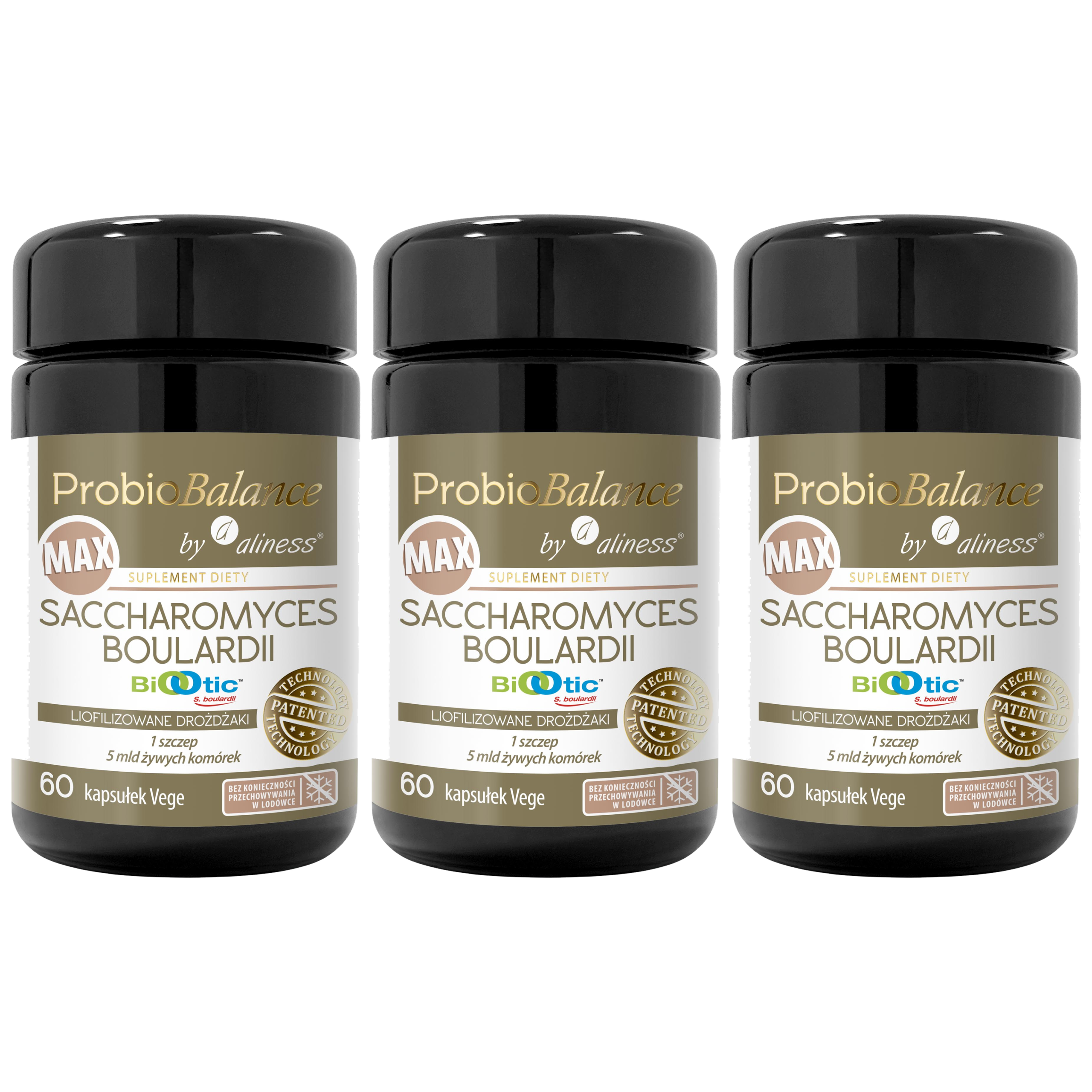 ALINESS - ProbioBALANCE Max Saccharomyces Boulardii 5mld - 60vcaps. x3