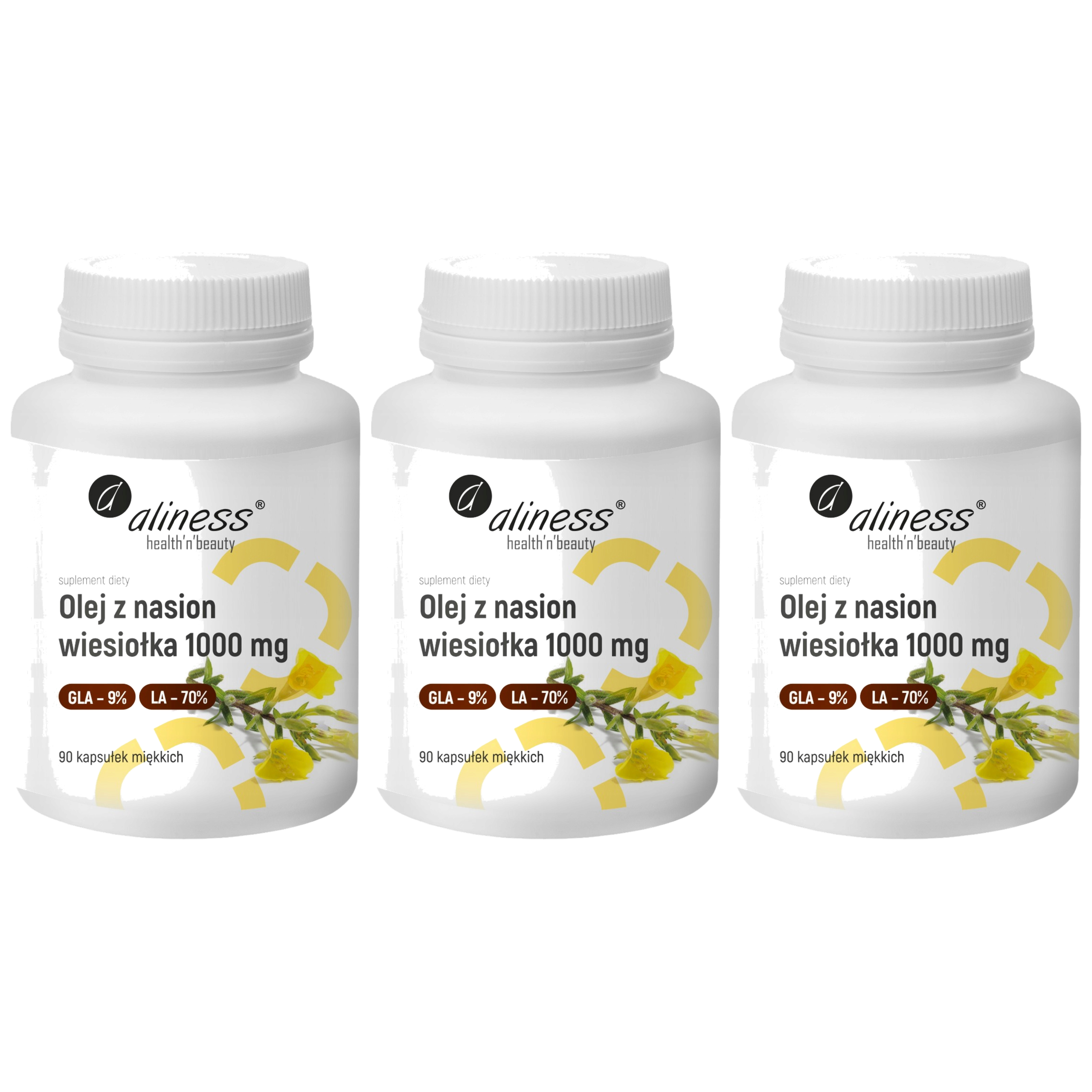 ALINESS - Olej z Nasion Wiesiołka 1000mg - 3x 90caps.