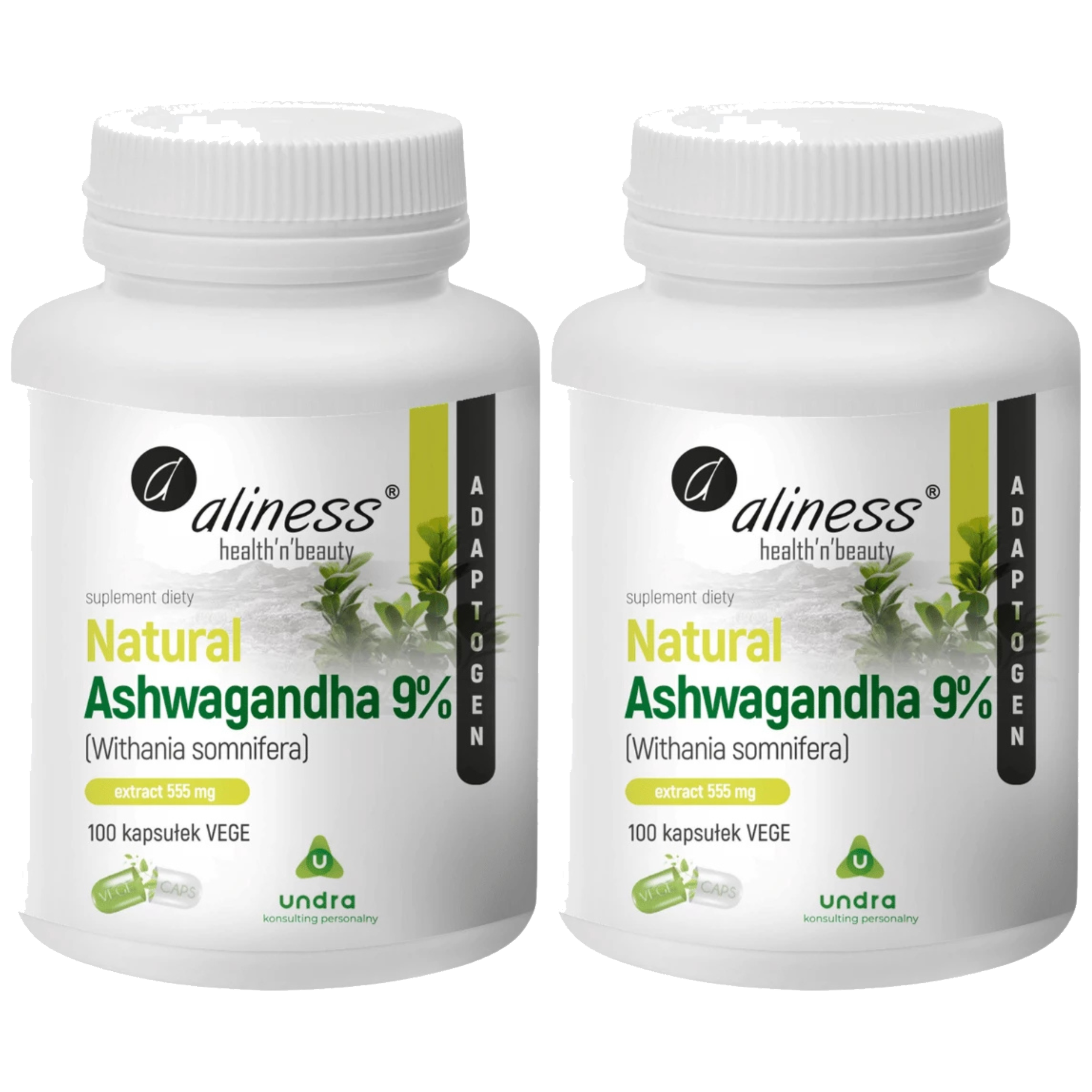 ALINESS - Ashwagandha 555mg - 100vcaps. x2