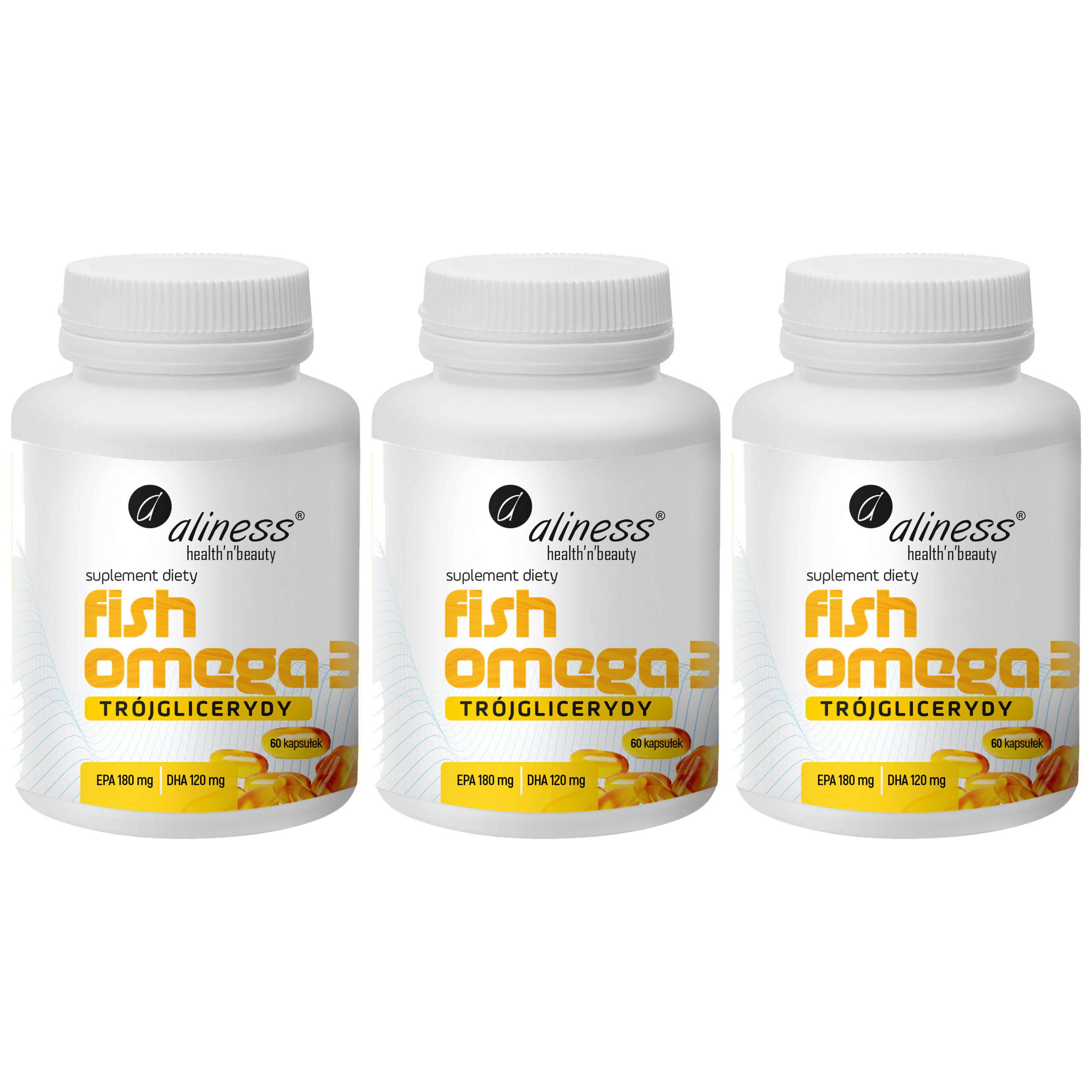 ALINESS - Omega 3 Trójglicerydy 180/120mg - 60caps. x3