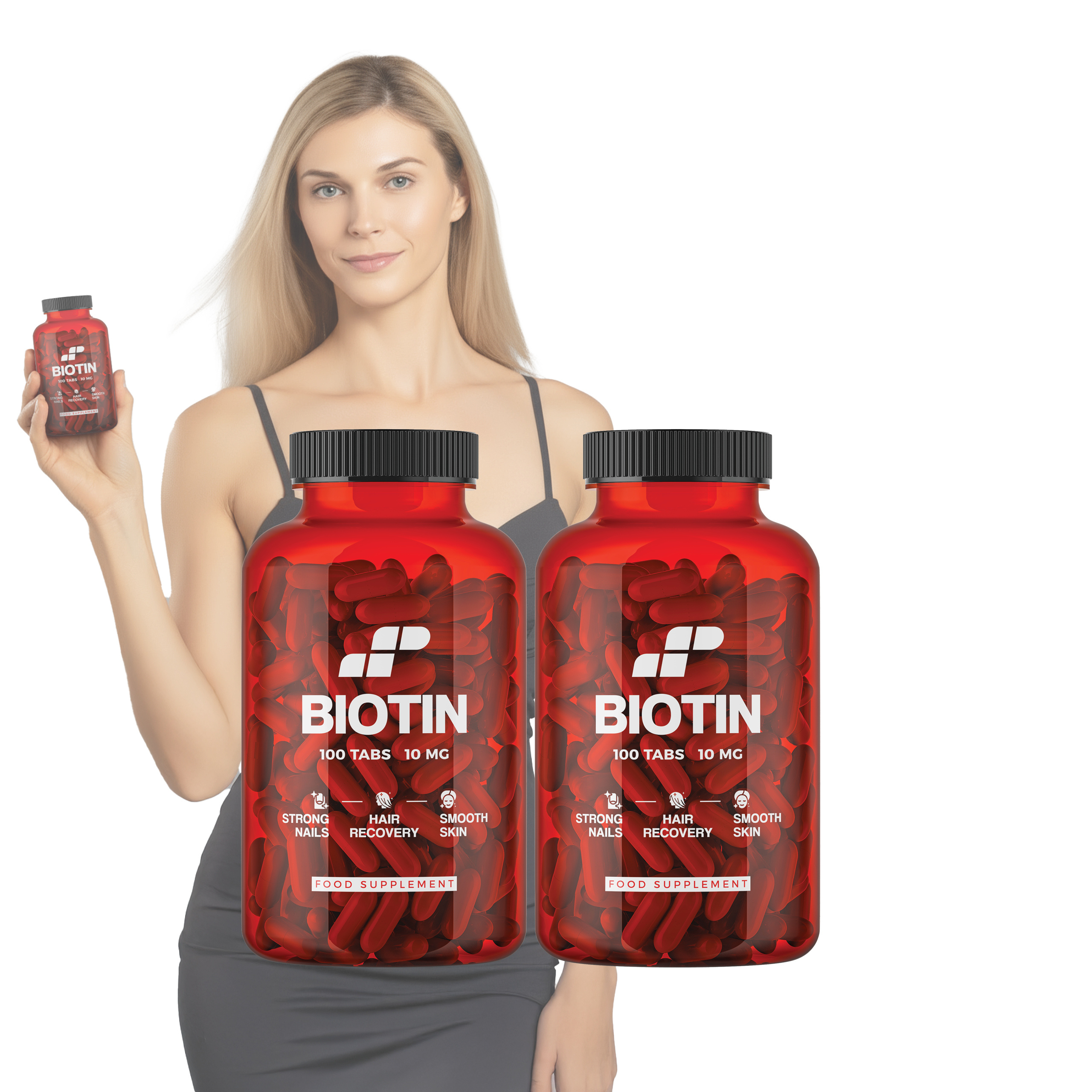 2x MP NUTRITION Biotin 10mg - 100tabs - Biotyna