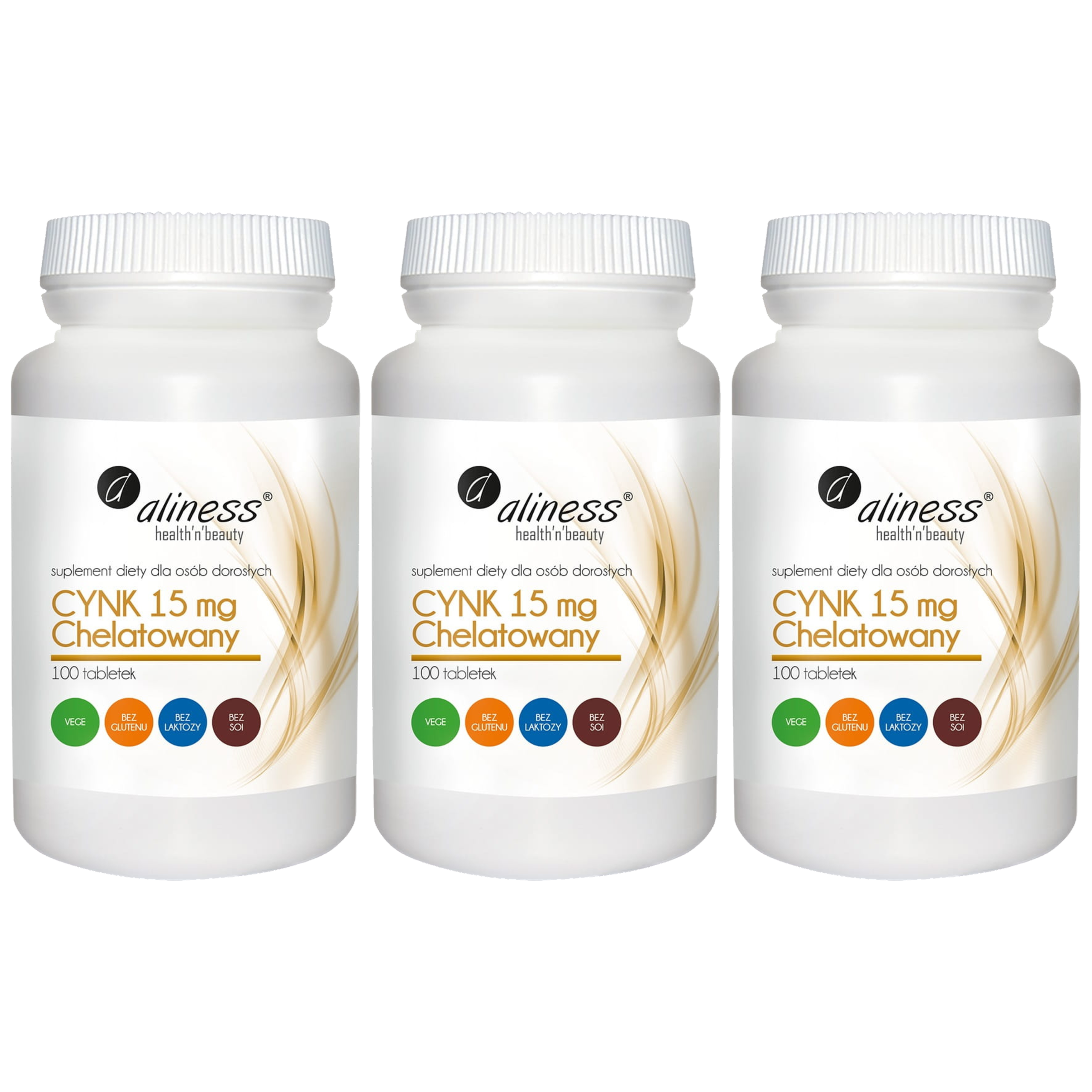 ALINESS - Cynk Chelatowany 15mg - 3x 100vtabs.