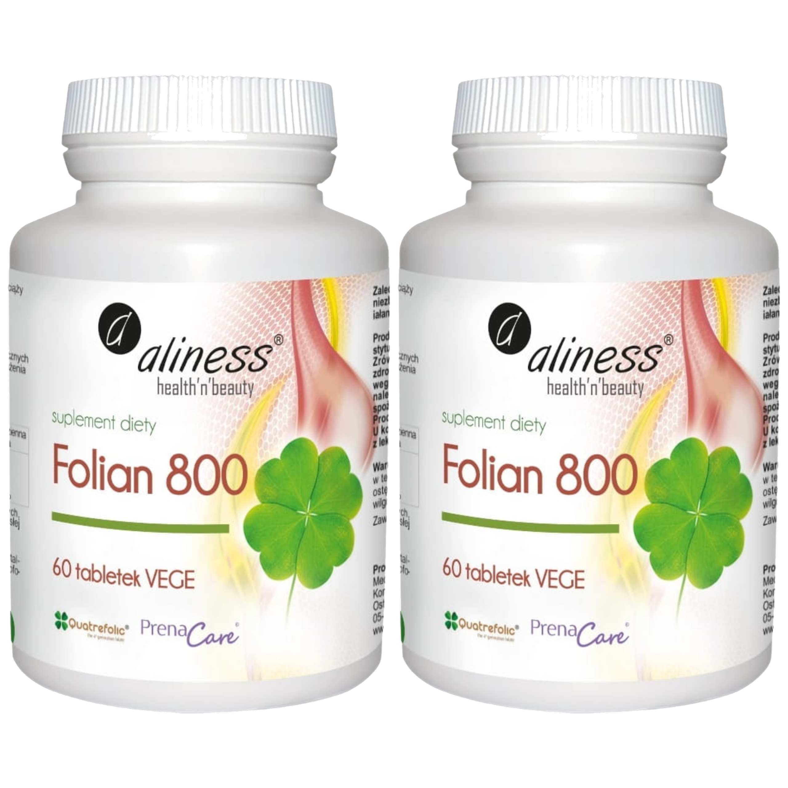 ALINESS - Folian 800mcg Dla Kobiet w Ciąży - 2x 60vtabs.