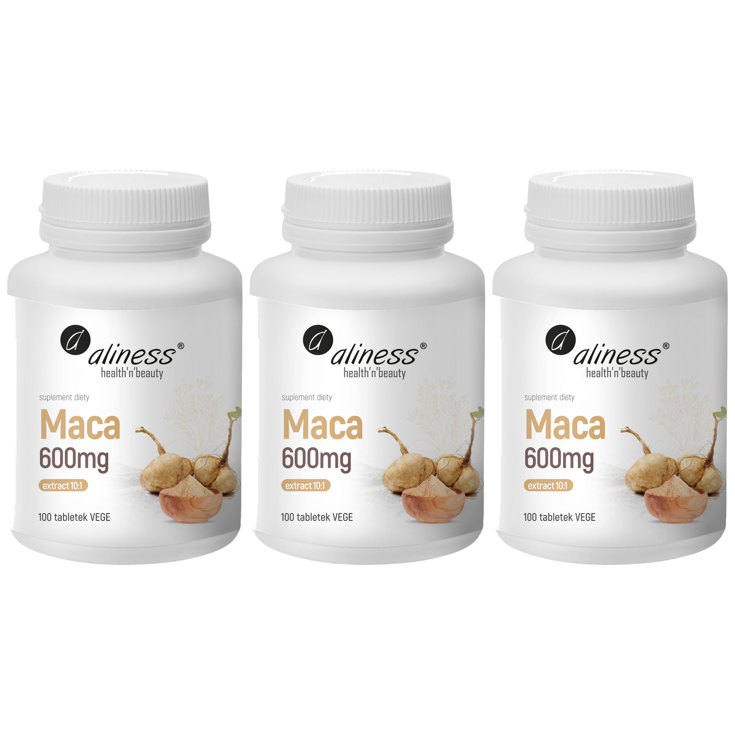 ALINESS - Maca Extract 600mg - 100vtabs. x3