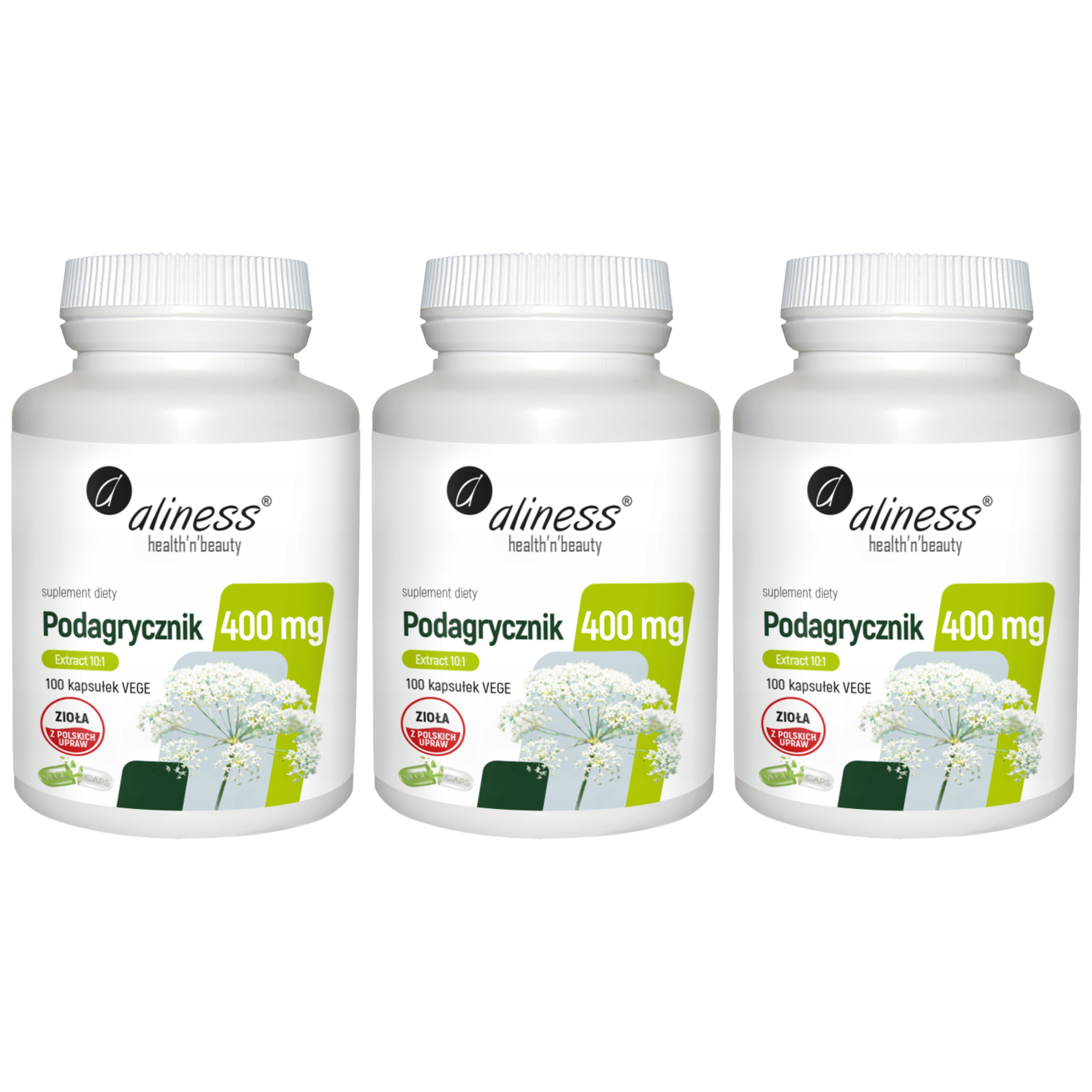 ALINESS - Podagrycznik Ekstrakt 10:1 400mg - 3x 100vcaps.