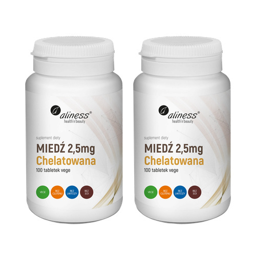 ALINESS - Miedź Chelatowana 2,5mg - 100tabs. x2
