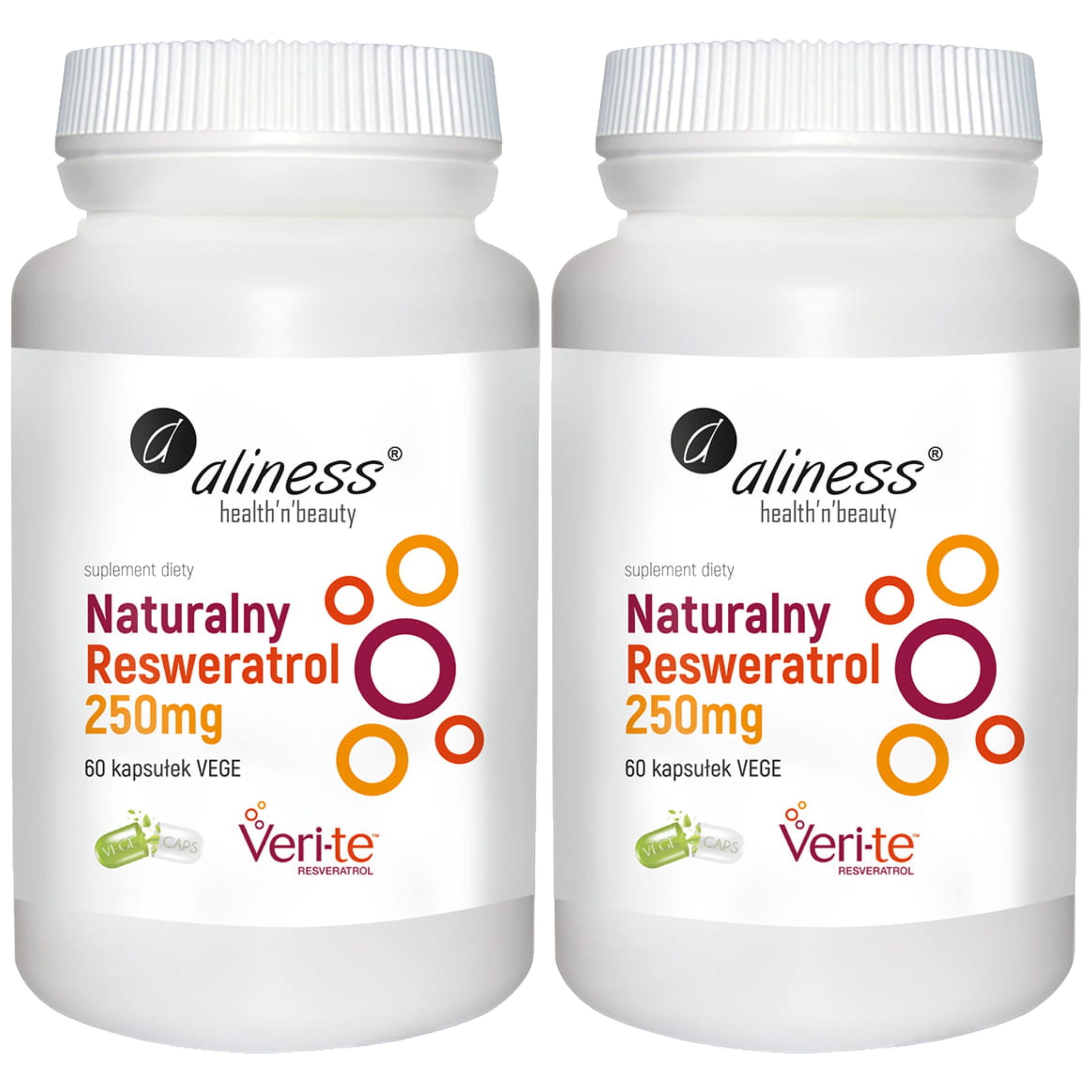 ALINESS - Naturalny Resweratrol 250mg - 2x 60vcaps.