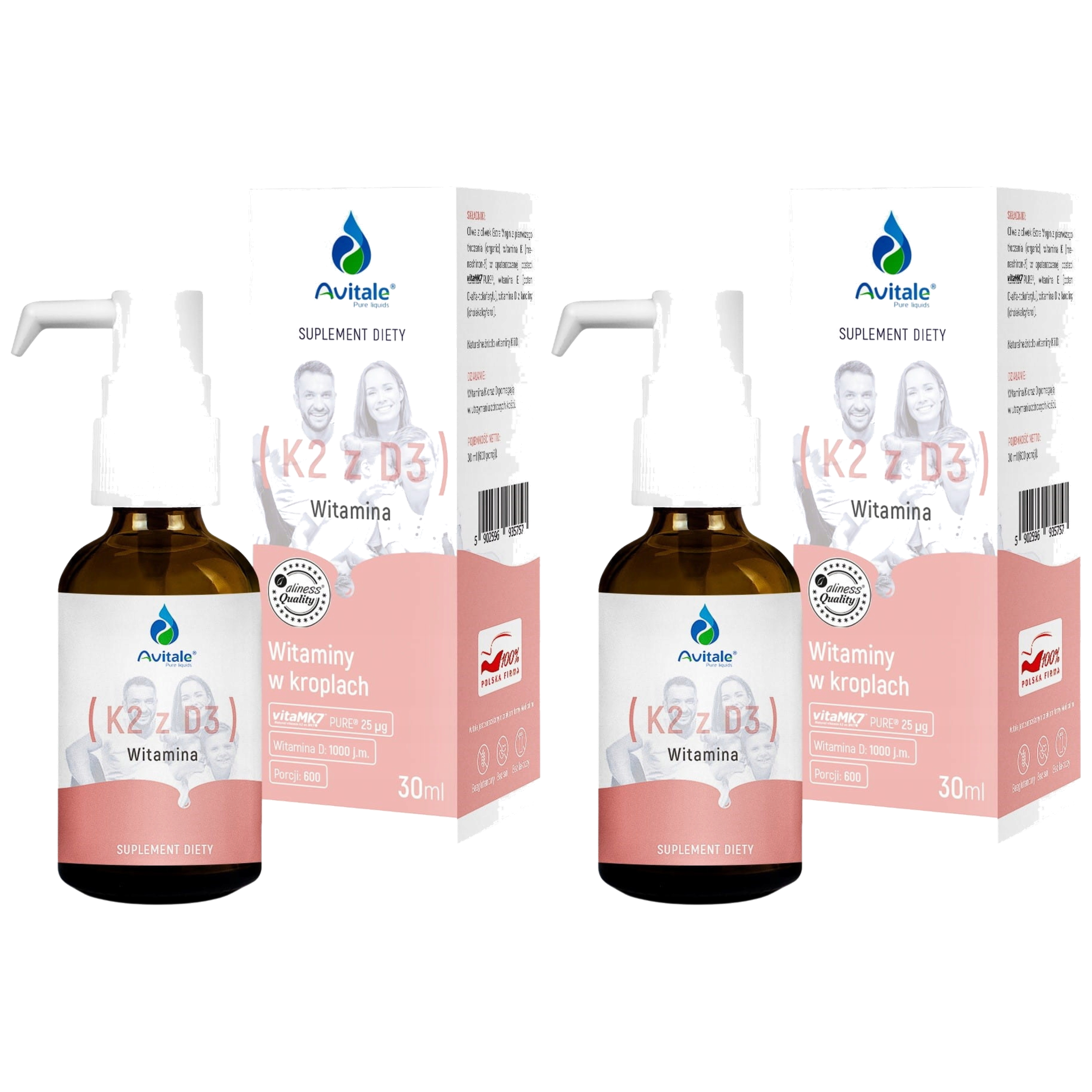ALINESS - Avitale Witamina K2 z D3 - 2x 30ml