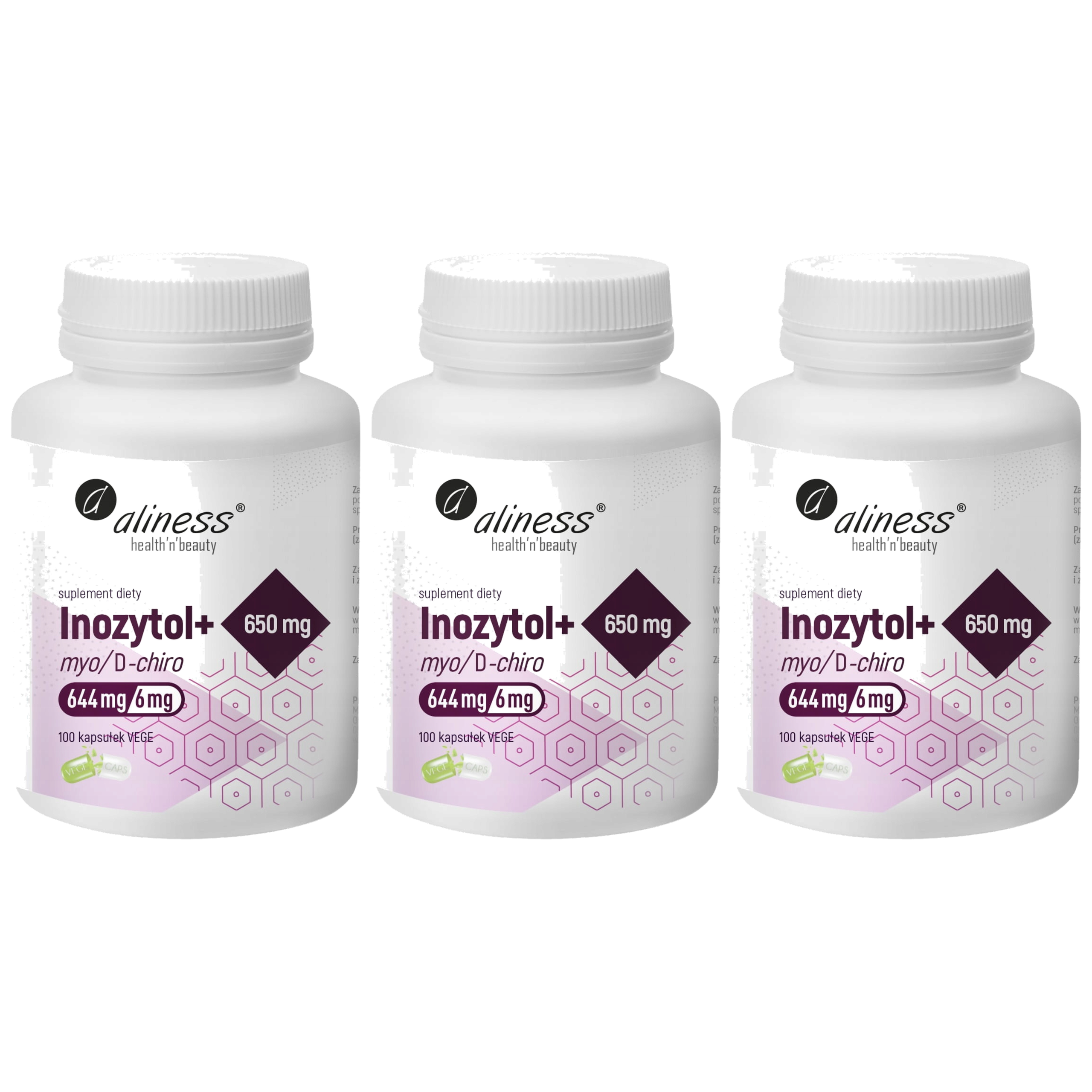 ALINESS - Inozytol Myo / D-Chiro 650mg - 3x 100vcaps.