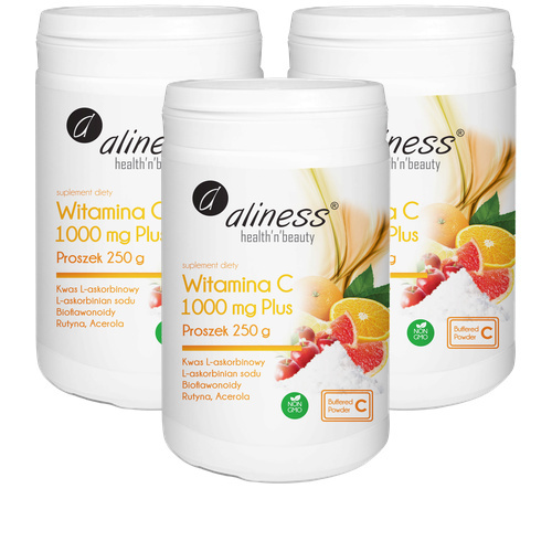 ALINESS - Witamina C 1000mg Plus - 250g x3