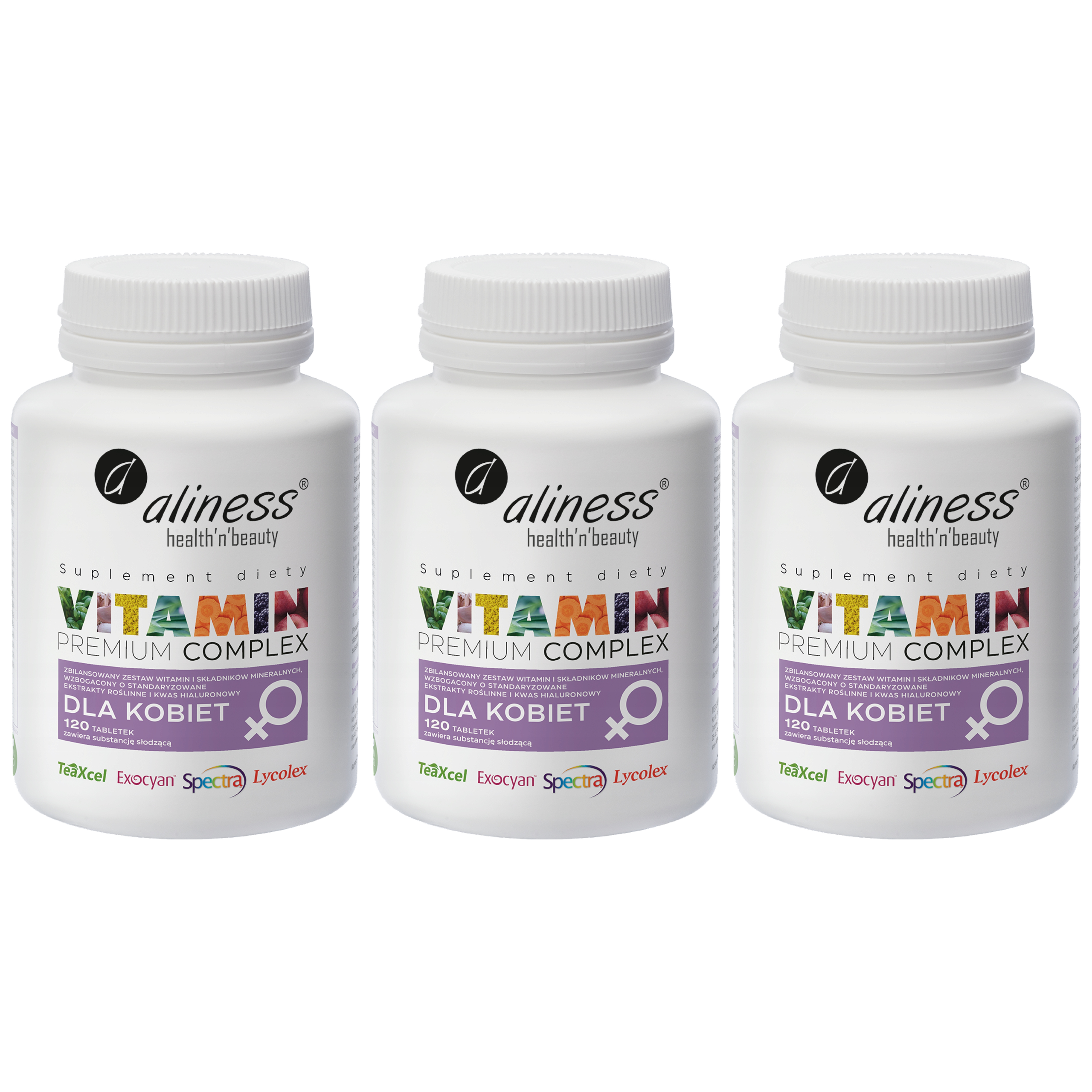 ALINESS - Premium Vitamin Complex for Women - 3x 120tabs.
