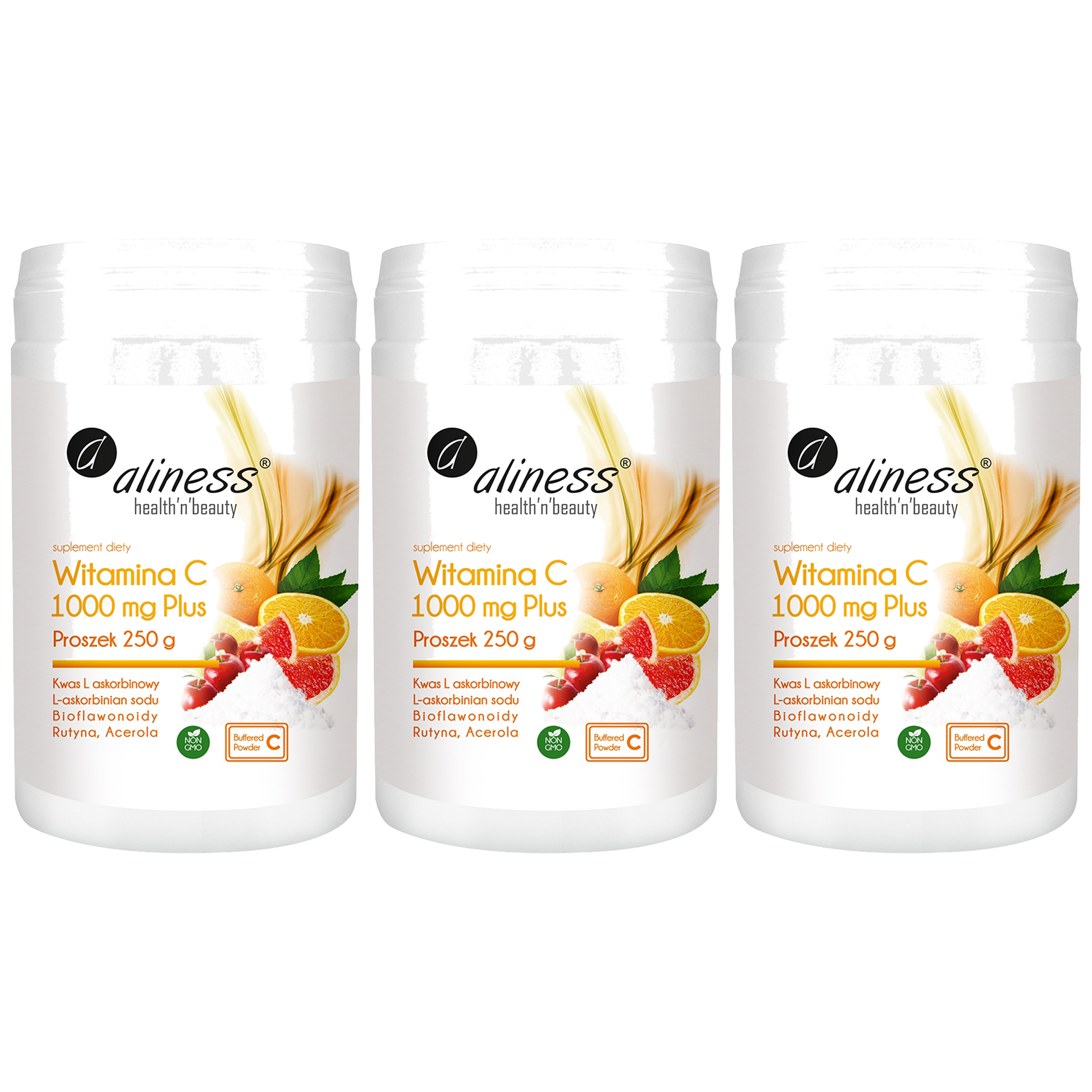 ALINESS - Witamina C 1000mg Plus - 250g x3