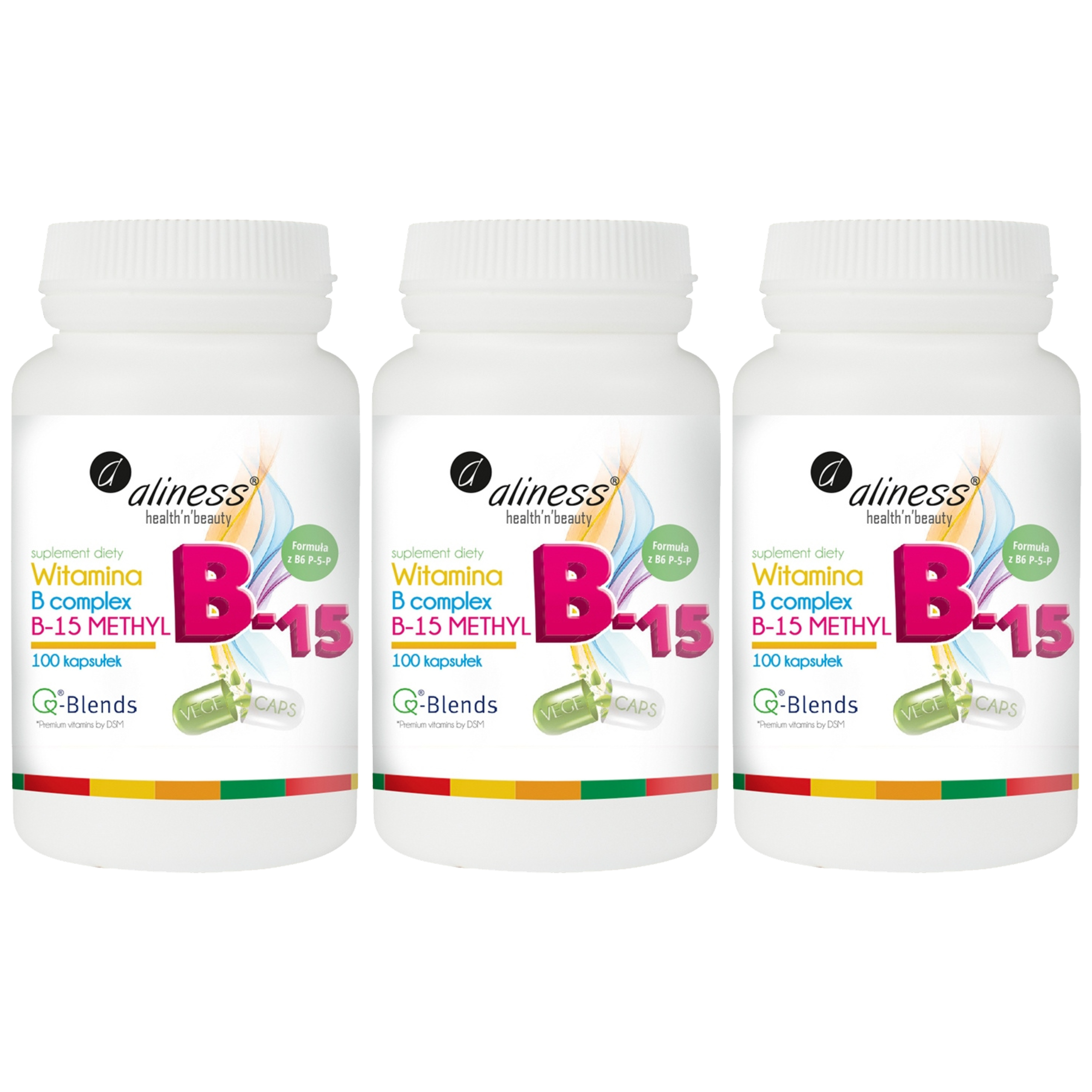 ALINESS - Witamina B Complex B-15 Methyl - 3x 100vcaps.