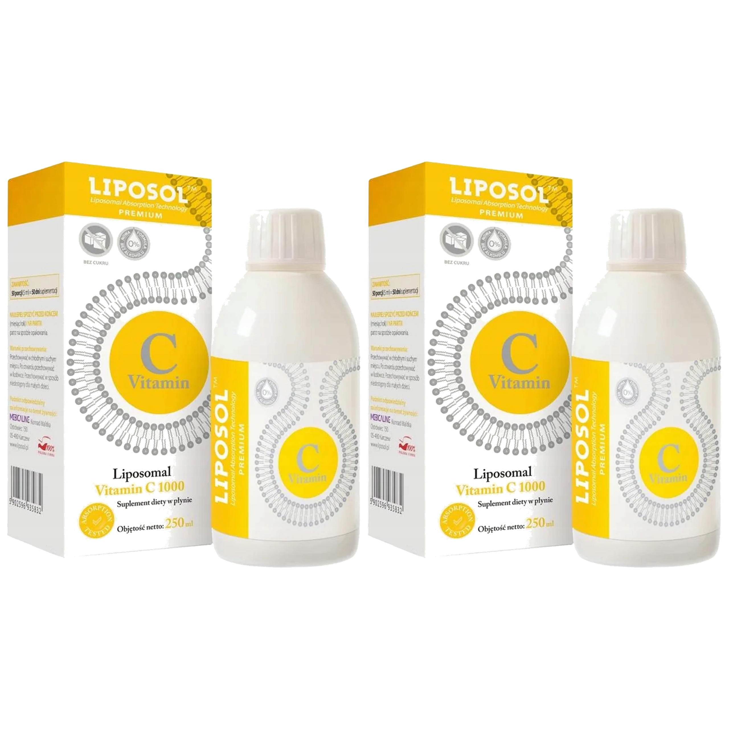 ALINESS - Liposol - Liposomal Vitamin C 1000 - 2x 250ml