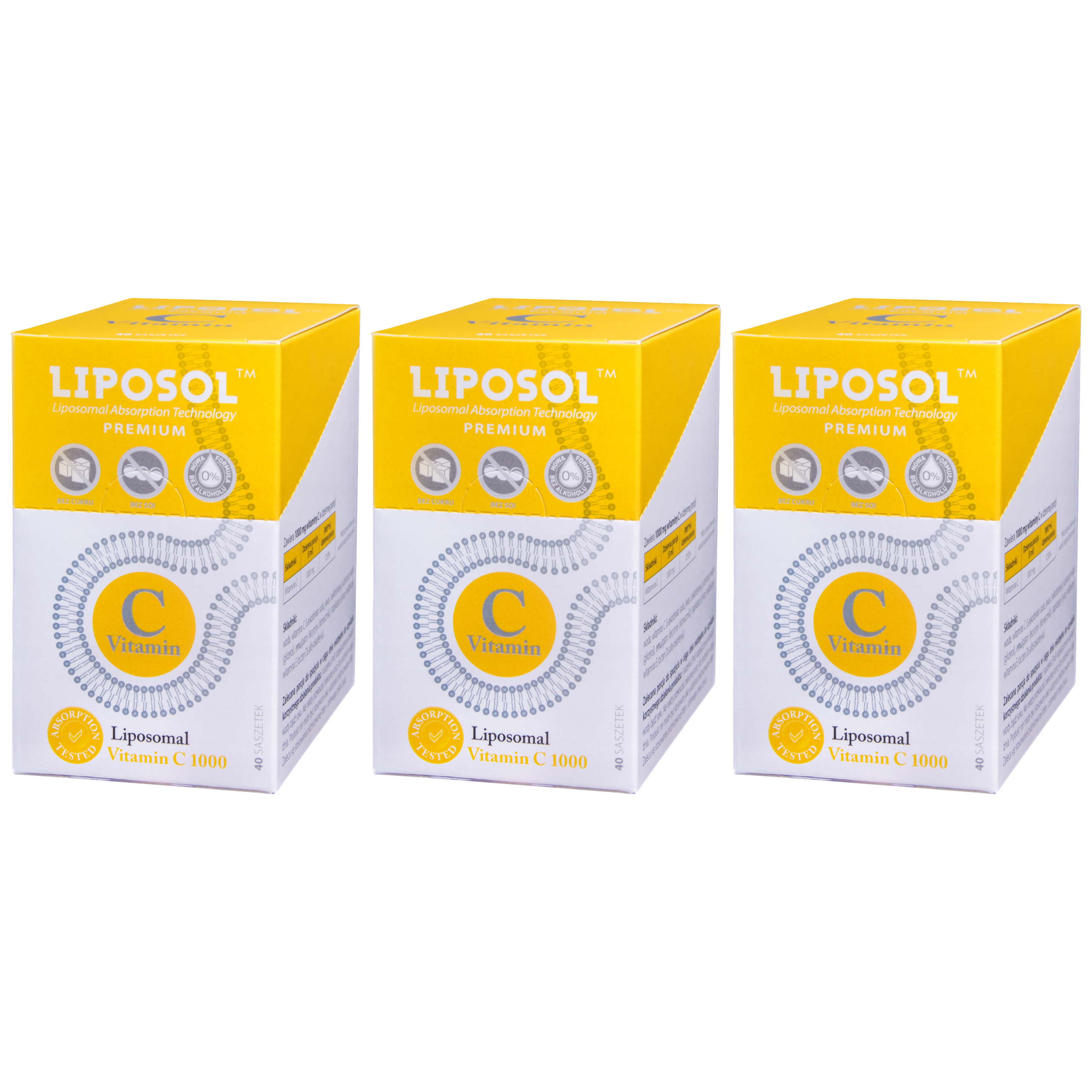 ALINESS Liposol Liposomal Vitamin C 1000 - 3x 40 saszetek