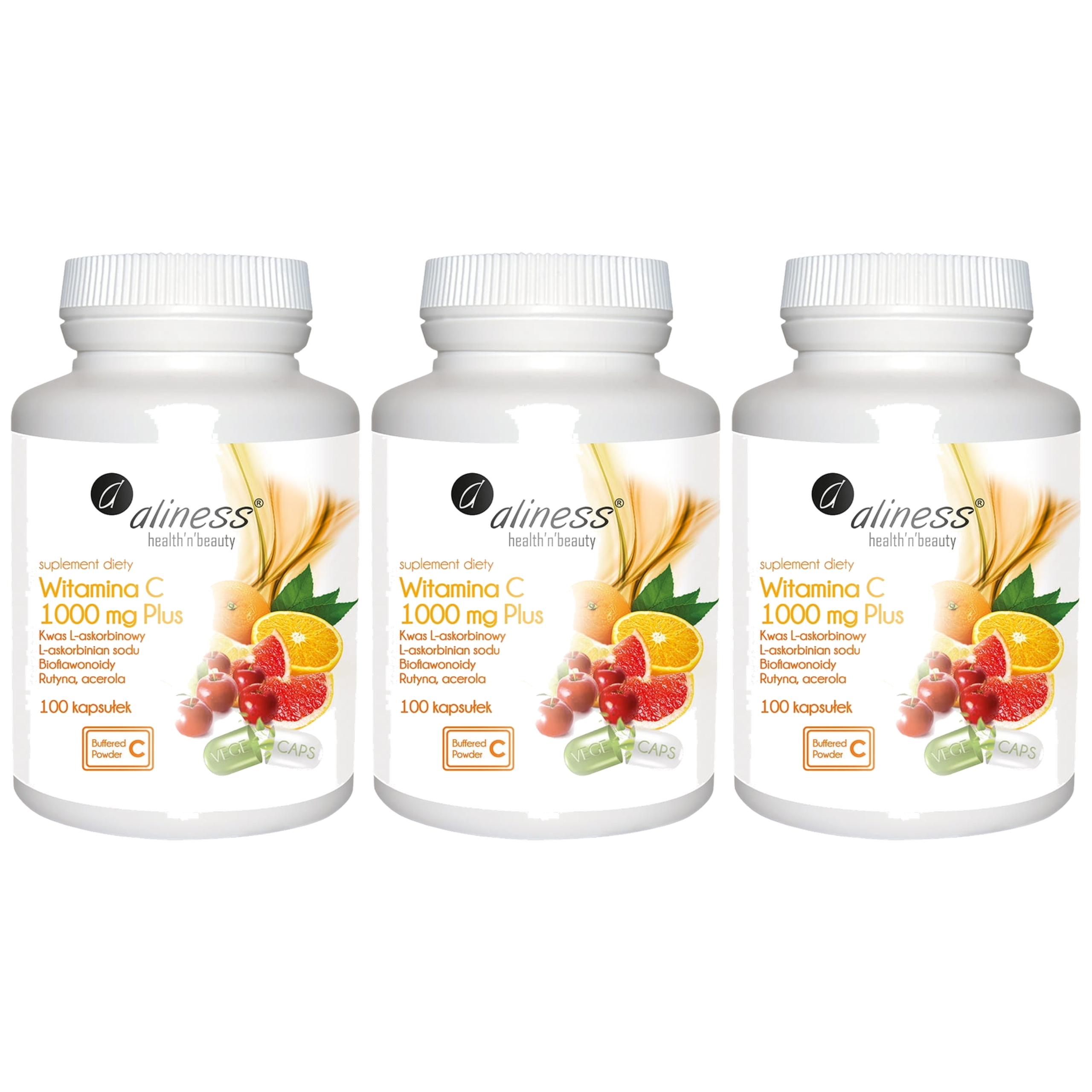 ALINESS - Witamina C 1000mg - 3x 100vcaps.