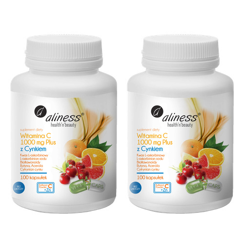 ALINESS - Witamina C 1000mg - 2x 100vcaps.