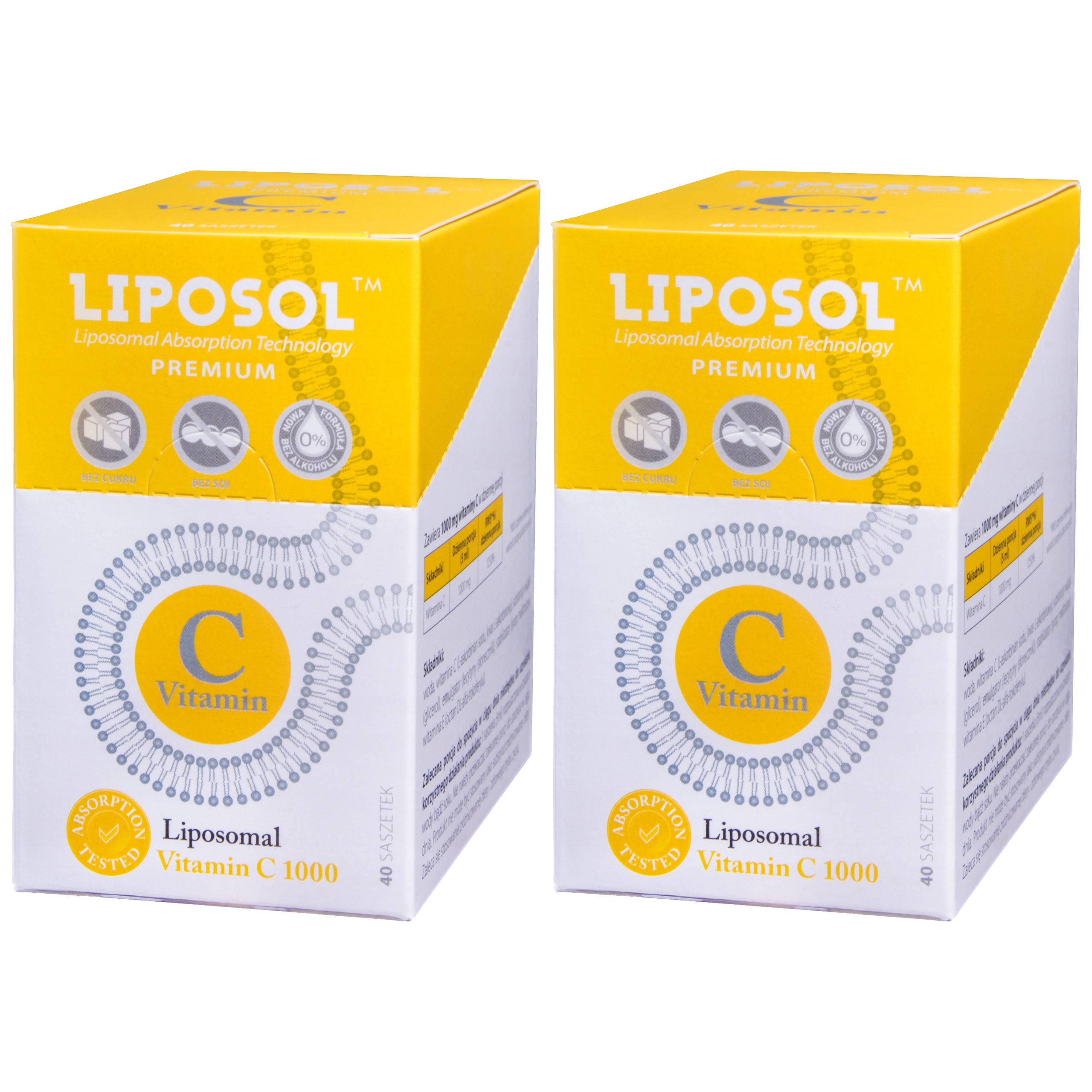 ALINESS Liposol Liposomal Vitamin C 1000 - 2x 40 saszetek