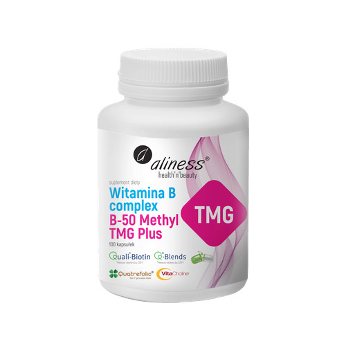 ALINESS Witamina B Complex B-50 Methyl TMG PLUS - 100vcaps.