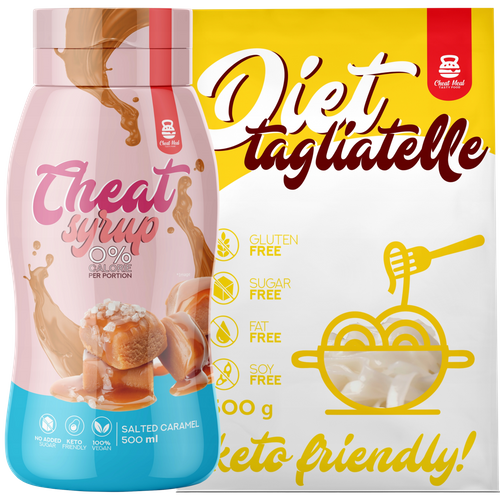 Makaron Konjac Tagliatelle 400g (300g netto) + SYROP KARMEL ZESTAW