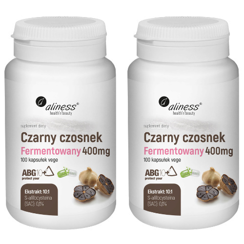 ALINESS - Czarny Czosnek Fermentowany 400mg - 100vcaps. x2