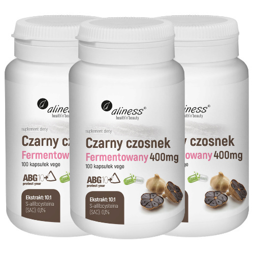 ALINESS - Czarny Czosnek Fermentowany 400mg - 100vcaps. x3