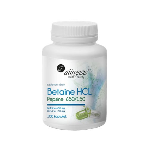 ALINESS - Betaine HCL Pepsine 650/150 - 100caps.